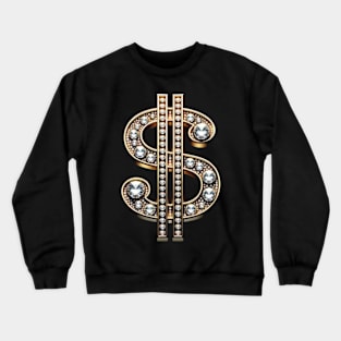 Dollar sign in gold Crewneck Sweatshirt